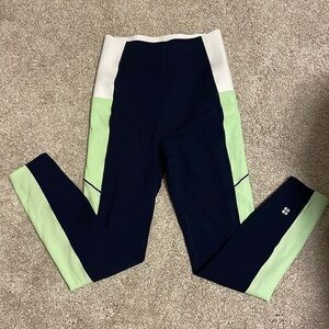 NWT Sweaty Betty Power High-Waisted 7/8 Colour Block Gym Leggings.